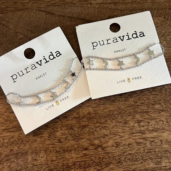 2 Pura vida Anklets stars and moons - Picture 6 of 7